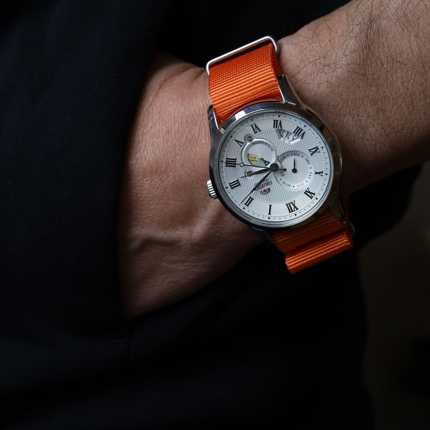 time+ バリスティックナイロン ミリタリーストラップ 時計ベルト オレンジ