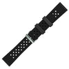 time+ FKM Rubber Tropical Quick Release Watch Strap Black