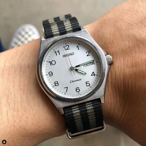 time+ Ballistic Nylon Military Watch Strap Bond on SEIKO Chronos - time+