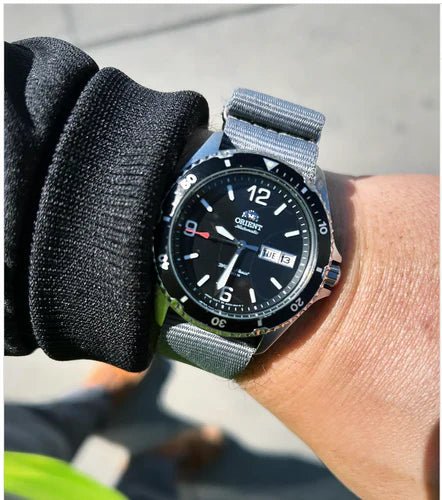 time+ Ballistic Nylon Military Watch Strap Light Grey on ORIENT - time+