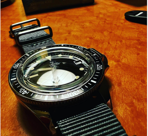 time+ Ballistic Nylon Military Watch Strap Black on YEMA SUPERMAN HERITAGE
