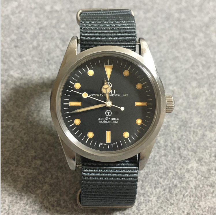 time+ Ballistic Nylon Military Watch Strap Light Grey on WMTWatch