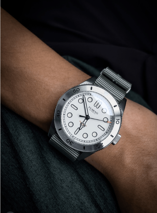 time+ Ballistic Nylon Military Watch Strap Light Grey on TUSENO - time+