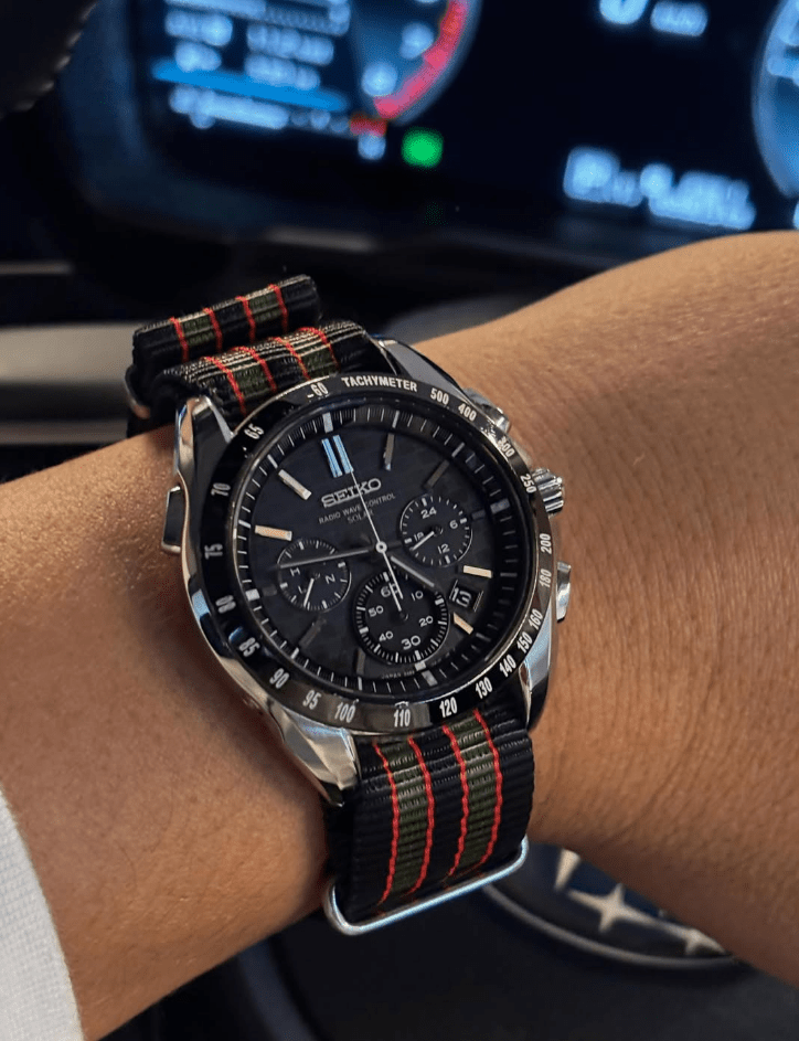time+ Ballistic Nylon Military Watch Strap Vintage Bond - Brushed on SEIKO BRIGHTZ - time+