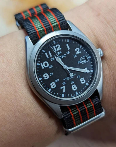 time+ Ballistic Nylon Military Watch Strap Vintage Bond on SEIKO Sprit