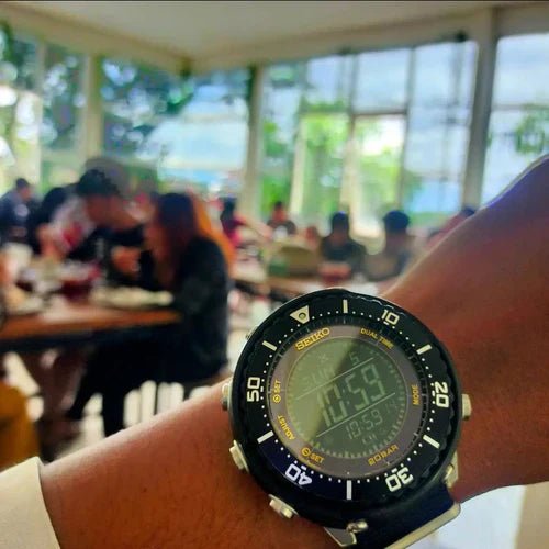 time+  Ballistic Nylon Military Watch Strap Black on SEIKO prospex fieldmaster X Journal standard SBEP007 - time+