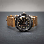 time+ 2 Piece Distressed Leather Watch Strap Vintage Brown - Polished
