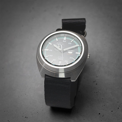 time+ 3 - ring Seat Belt Nylon Military Watch Strap Black - Matte Black