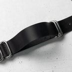 time+ 5 - ring Black Leather Military Watch Strap
