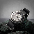 time+ 5 - ring Black Leather Military Watch Strap
