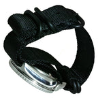time+ 5 - ring Seat Belt Nylon Military Watch Strap Black - Matte Black
