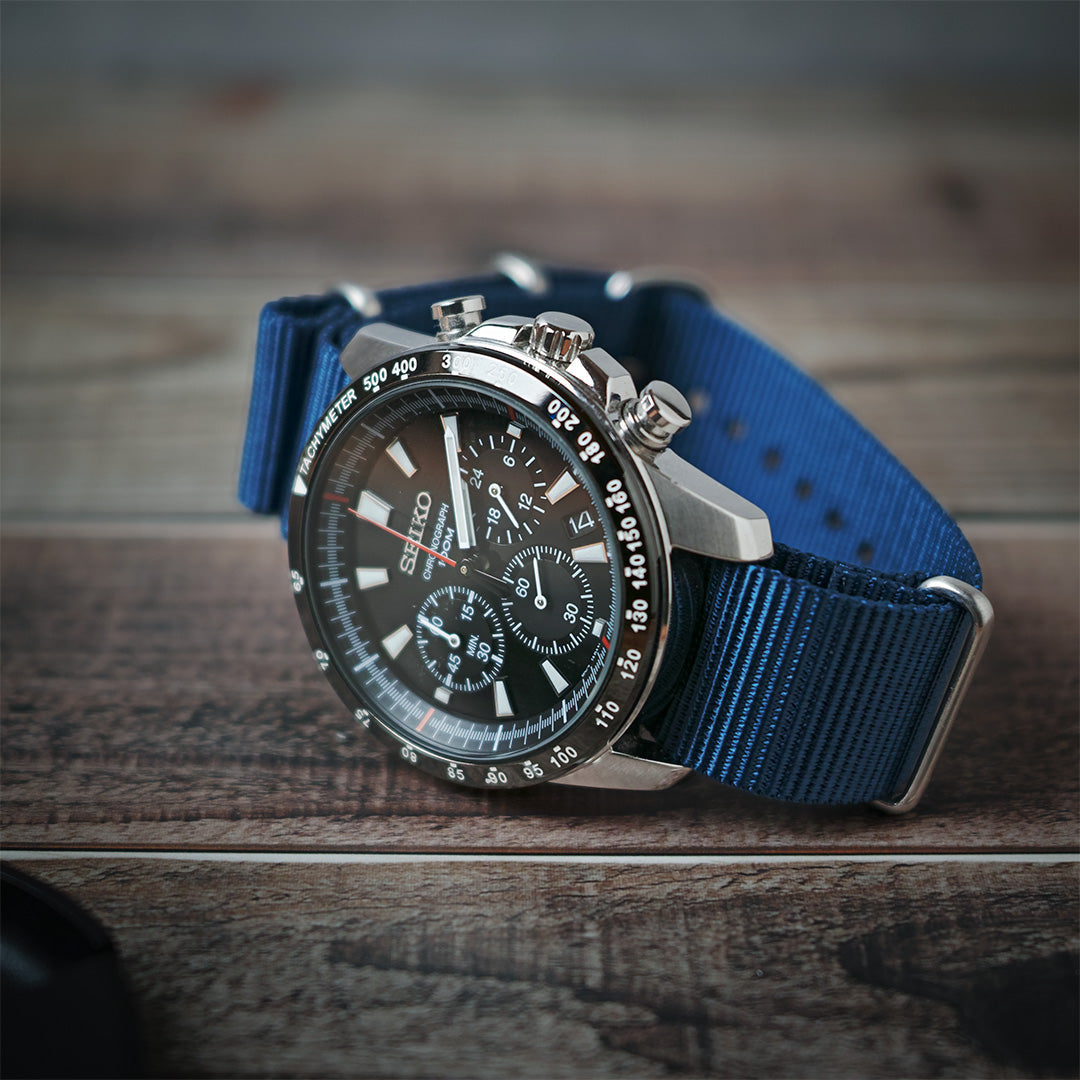 time+ Ballistic Nylon Military Watch Strap Navy