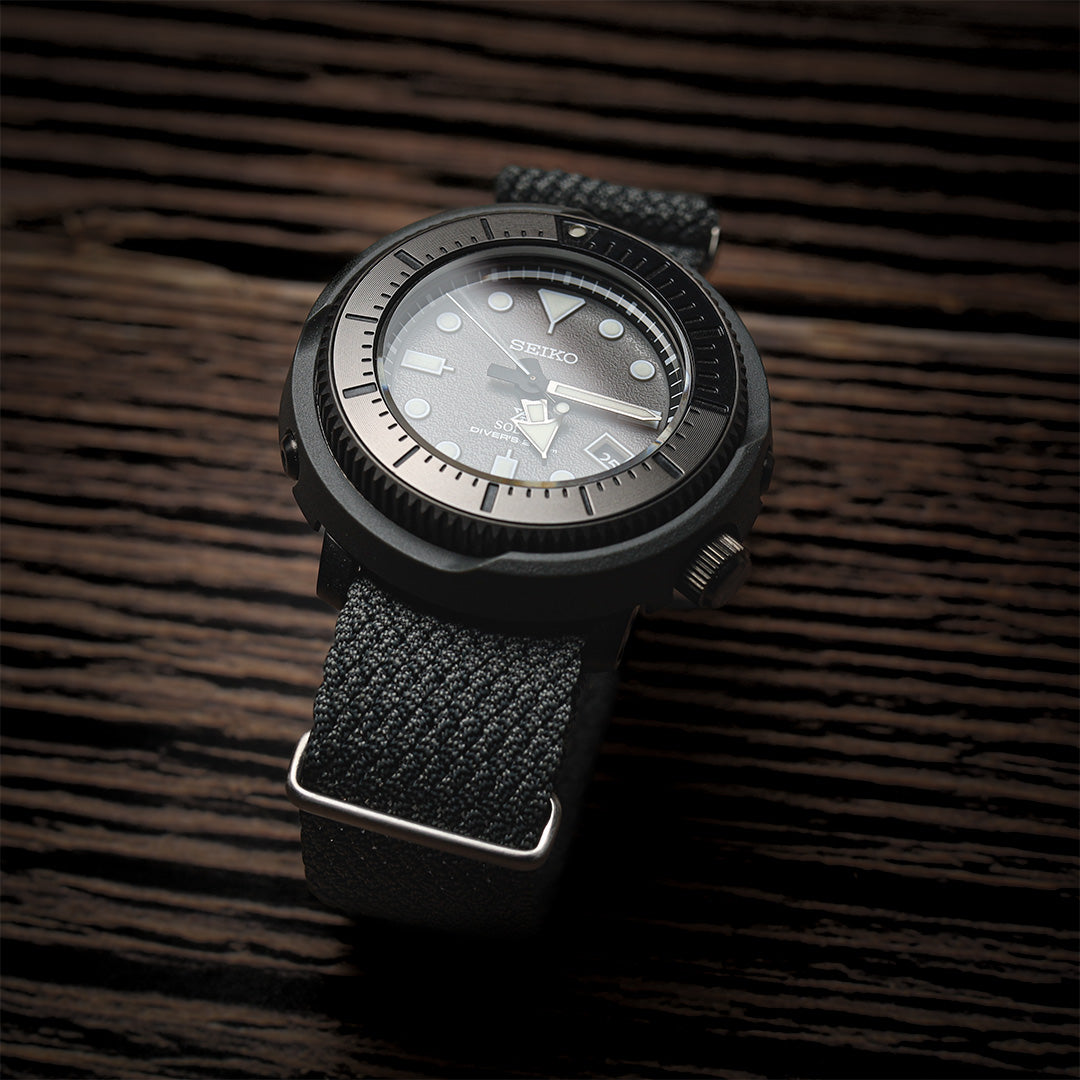 time+ Perlon Military Watch Strap Grey