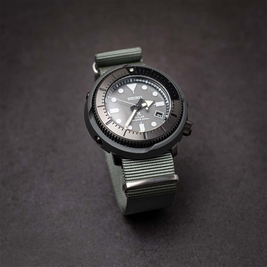 time+ Ballistic Nylon Military Watch Strap Light Grey