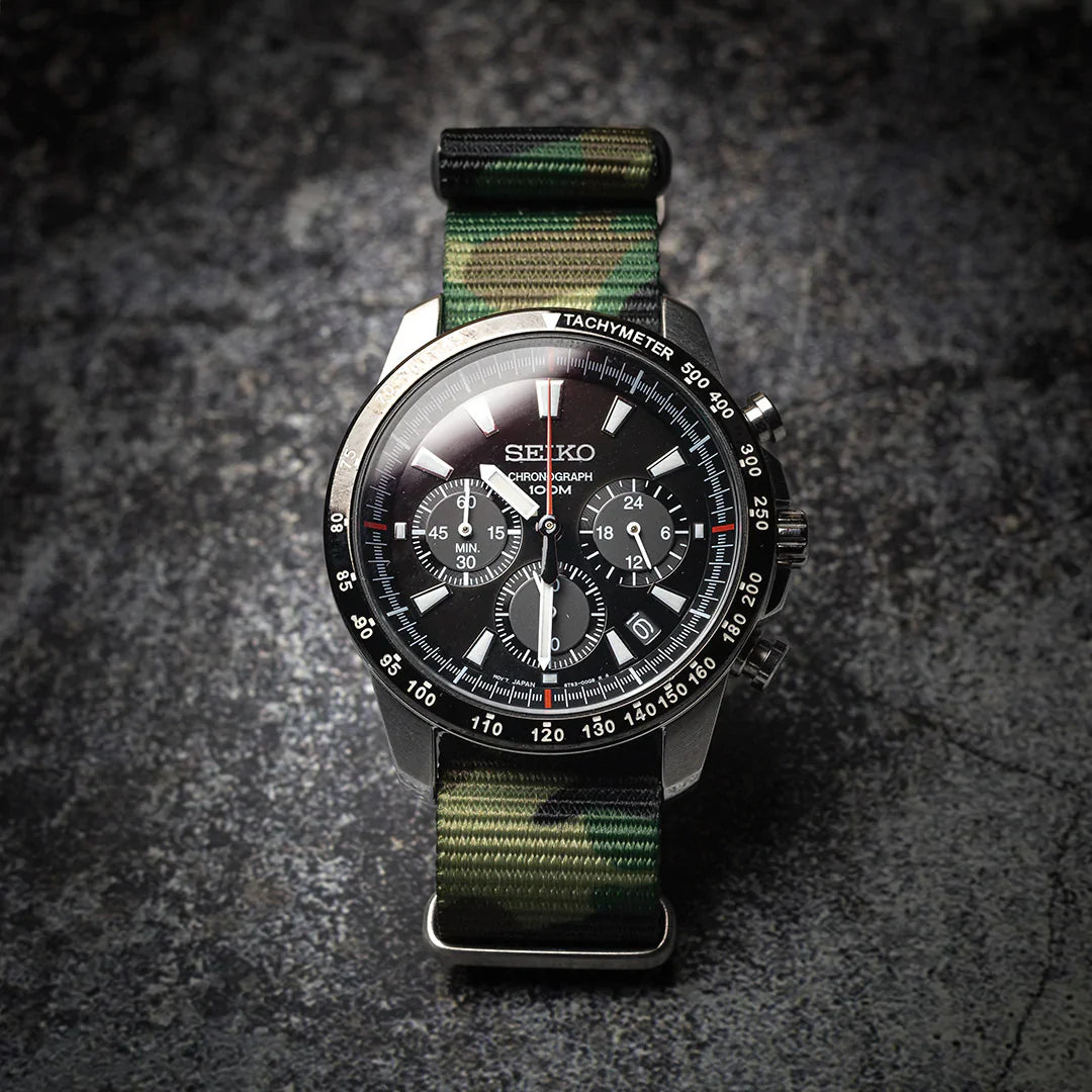 time+ Nylon Camouflage Military Watch Strap