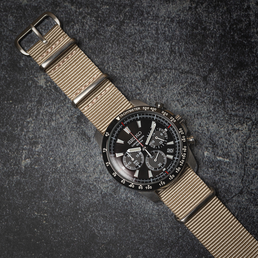 time+ Ballistic Nylon Military Watch Strap Beige