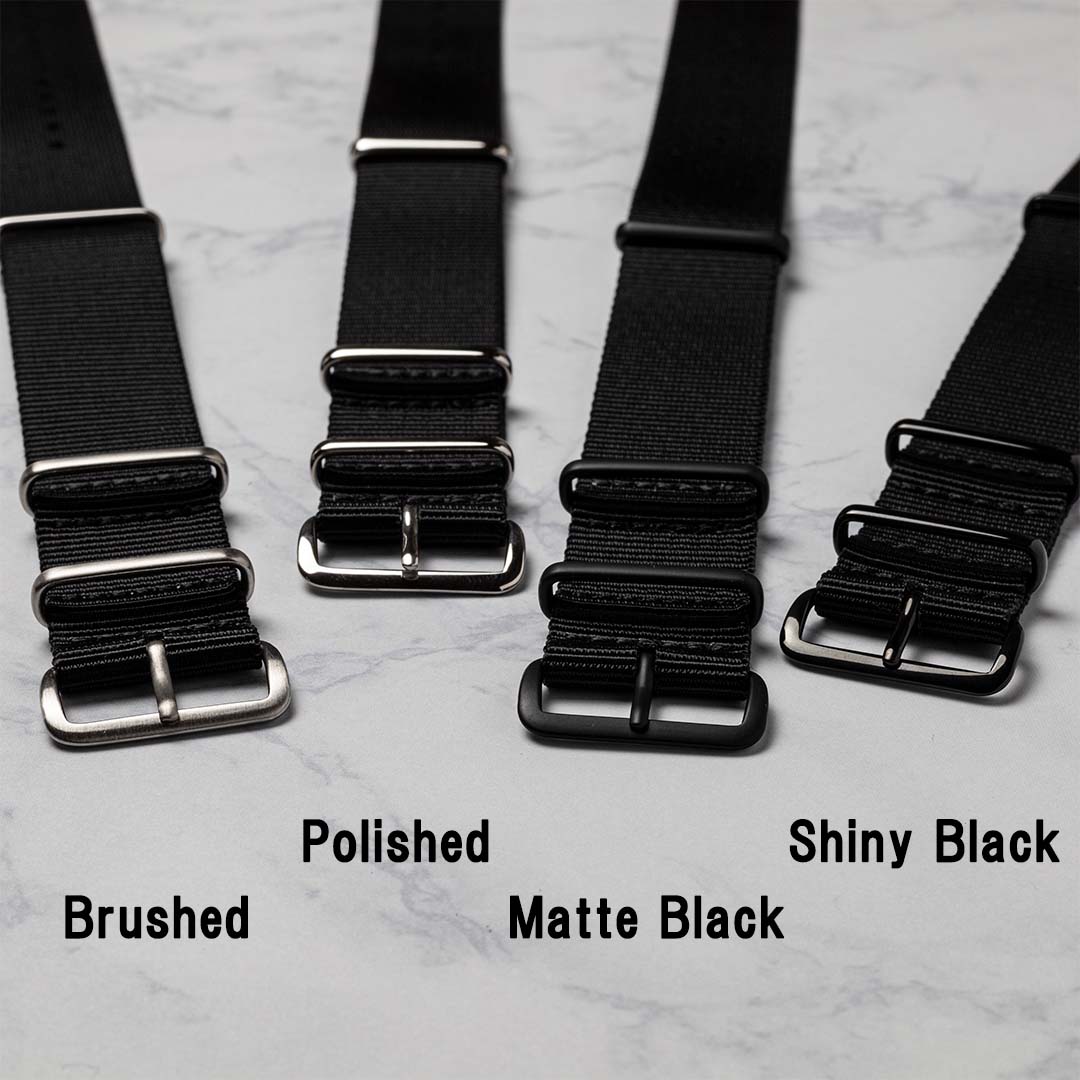 time+ Ballistic Nylon Military Watch Strap Black