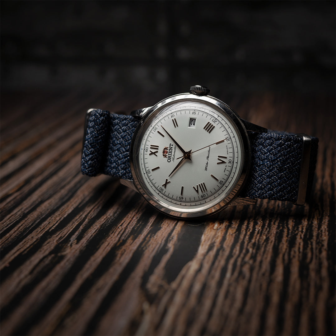 time+ Perlon Military Watch Strap Navy