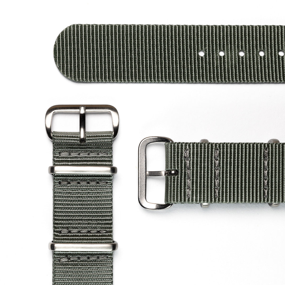 time+ Ballistic Nylon Military Watch Strap Light Grey