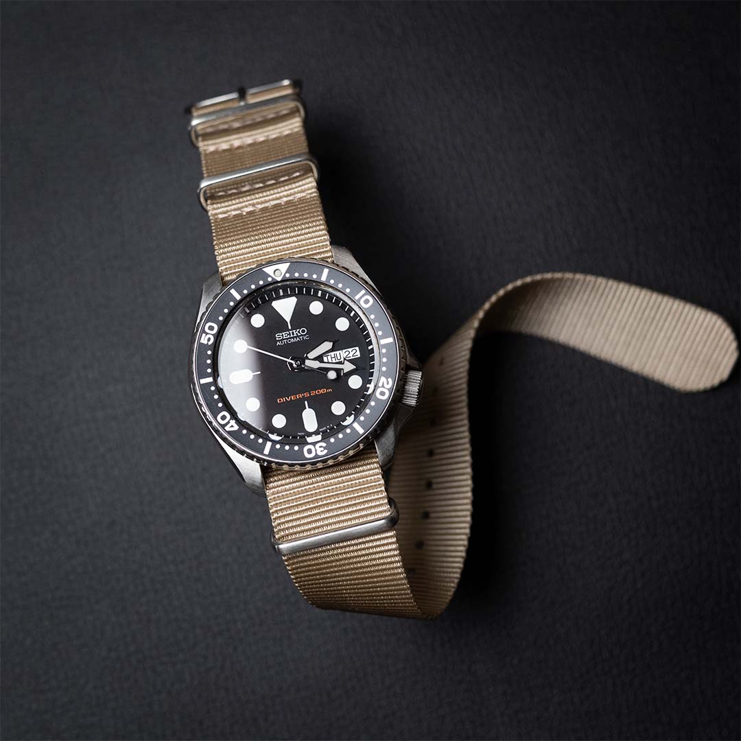 time+ Ballistic Nylon Military Watch Strap Beige