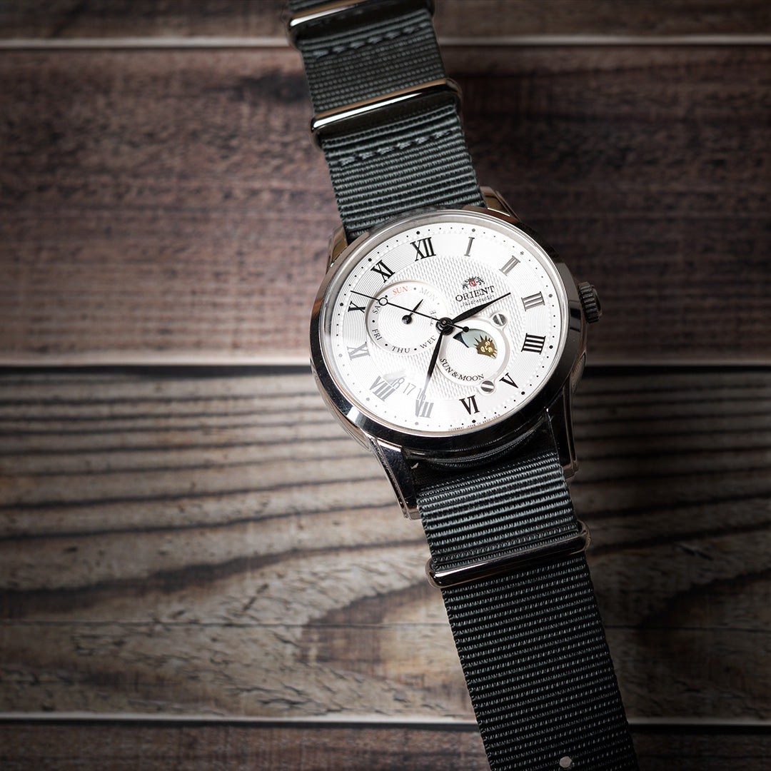 time+ Ballistic Nylon Military Watch Strap Dark Grey