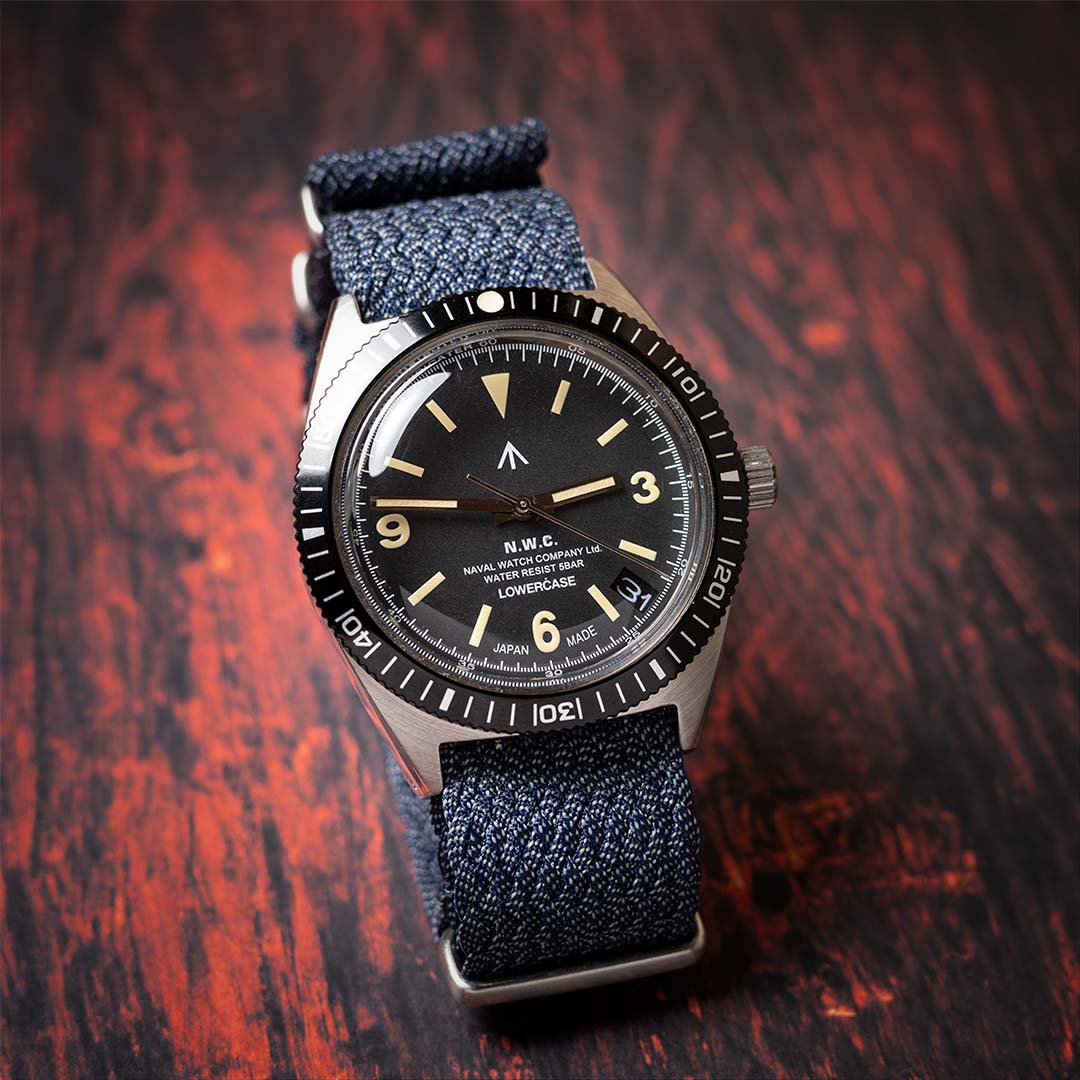 time+ Perlon Military Watch Strap Navy