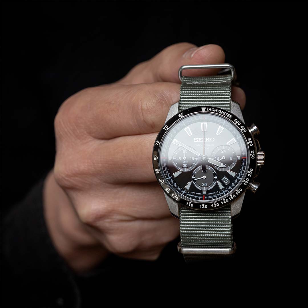 time+ Ballistic Nylon Military Watch Strap Light Grey