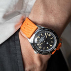 time+ FKM Rubber Tropical Quick Release Watch Strap Orange