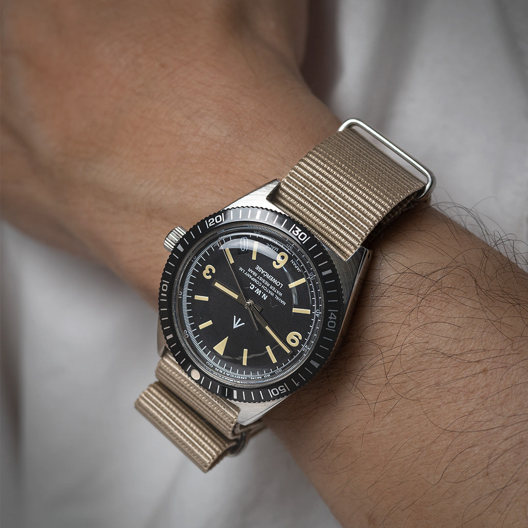 time+ Ballistic Nylon Military Watch Strap Beige