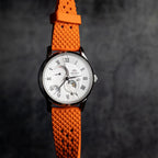 time+ FKM Rubber Tropical Quick Release Watch Strap Orange