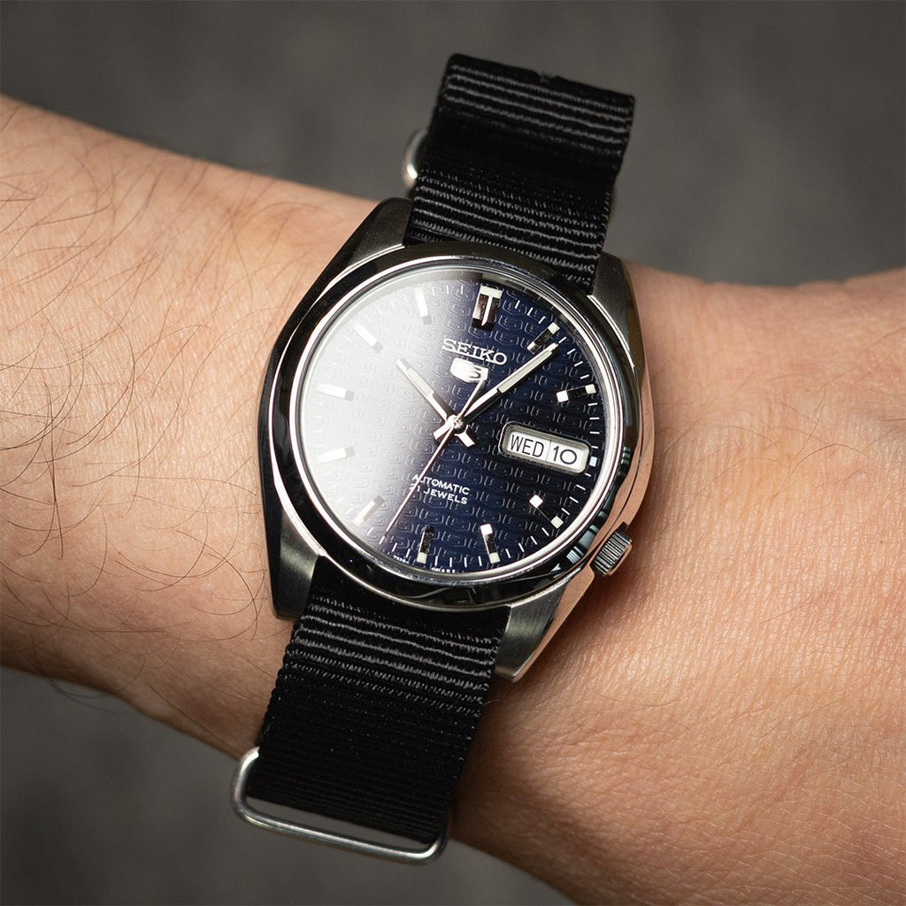 time+ Ballistic Nylon Military Watch Strap / Black - Brushed