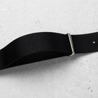 time+ Ballistic Nylon Military Watch Strap Black - Polished