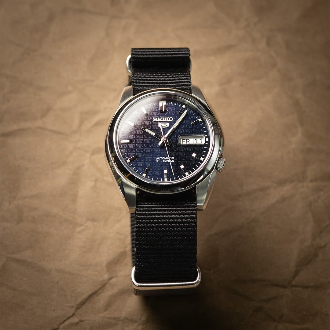 time+ Ballistic Nylon Military Watch Strap / Black - Polished