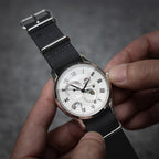 time+ Ballistic Nylon Military Watch Strap Black - Polished