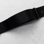 time+ Ballistic Nylon Military Watch Strap Black - Matte Black
