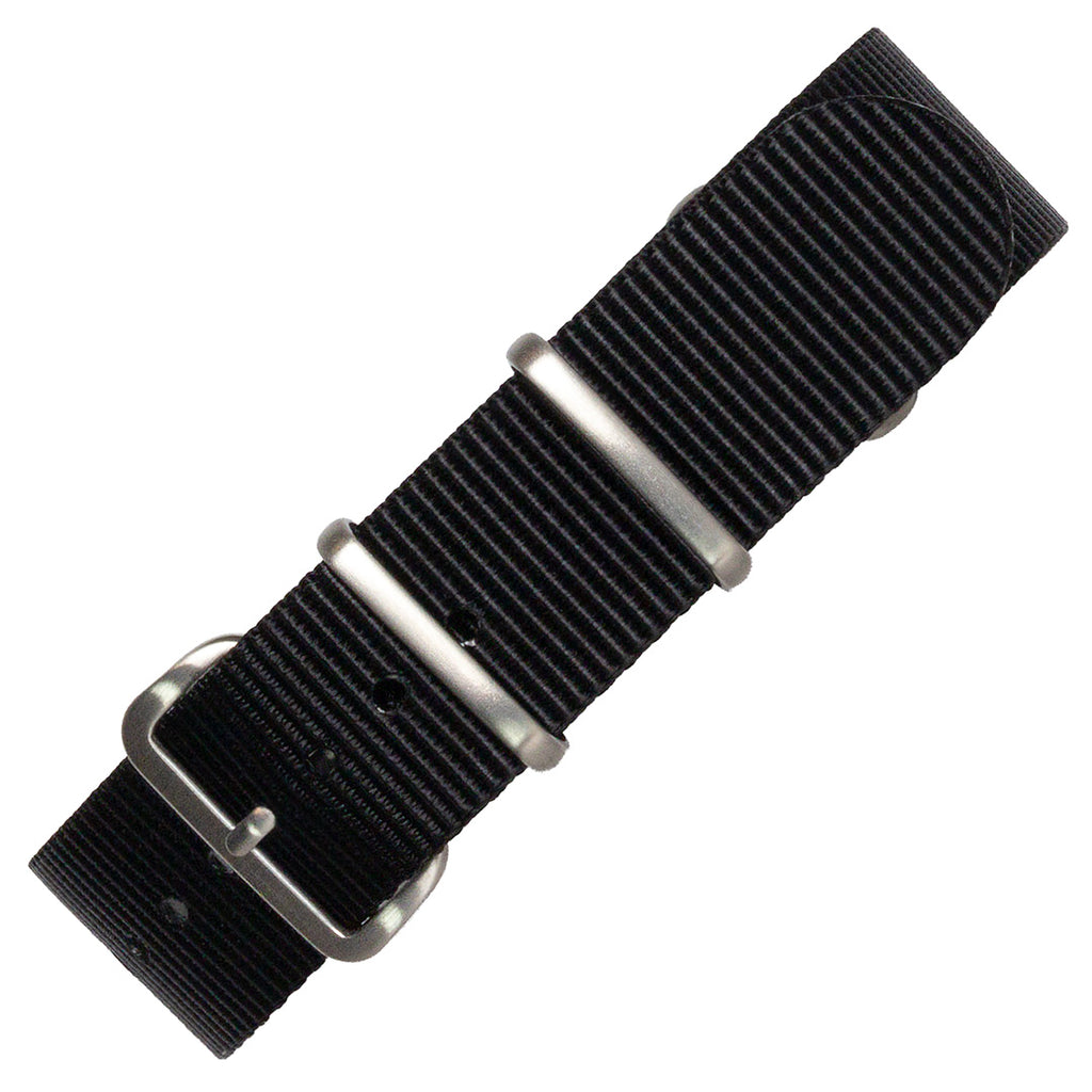 time+ Ballistic Nylon Military Watch Strap Black