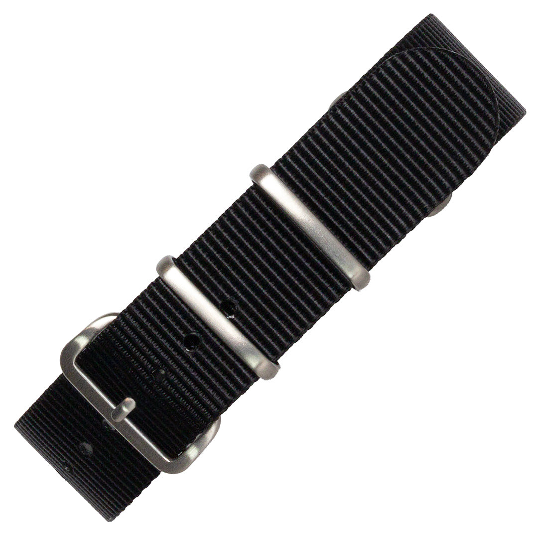time+ Ballistic Nylon Military Watch Strap Black