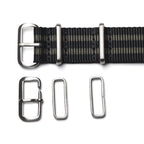 time+ Ballistic Nylon Military Watch Strap / Bond - Brushed, Buckle