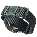 time+ Ballistic Nylon Military Watch Strap Dark Grey - Brushed