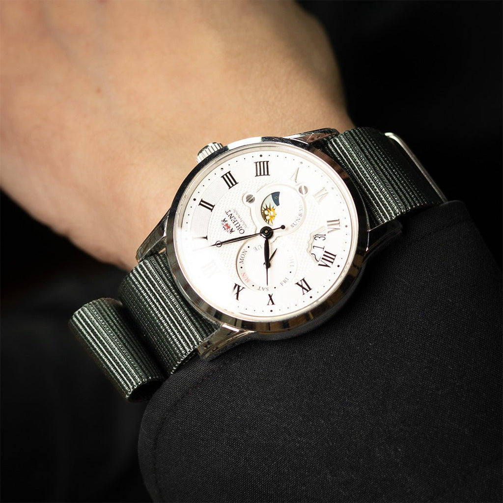 time+ Ballistic Nylon Military Watch Strap Dark Grey - Brushed