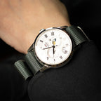 time+ Ballistic Nylon Military Watch Strap Dark Grey - Brushed