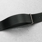 time+ Ballistic Nylon Military Watch Strap Dark Grey - Polished
