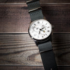 time+ Ballistic Nylon Military Watch Strap Dark Grey - Polished