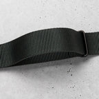 time+ Ballistic Nylon Military Watch Strap Dark Grey - Matte Black