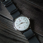 time+ Ballistic Nylon Military Watch Strap Dark Grey - Polished on Orient Bambino