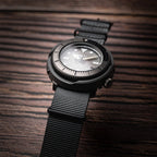 time+ Ballistic Nylon Military Watch Strap Dark Grey - Matte Black