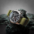time+ Ballistic Nylon Military Watch Strap Olive - Matte Black