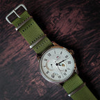 time+ Ballistic Nylon Military Watch Strap Olive / Brushed