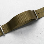 time+ Ballistic Nylon Military Watch Strap Olive - Brushed