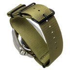 time+ Ballistic Nylon Military Watch Strap Olive - Matte Black
